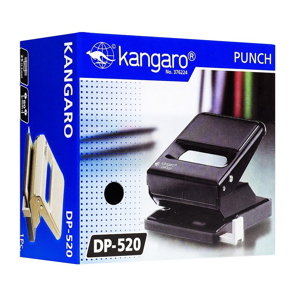 Дырокол Kangaro "DP-520", 25 листов, красный - 3