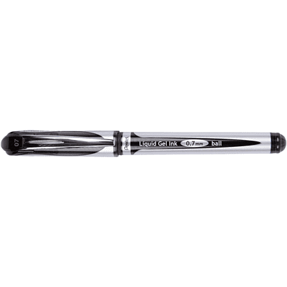Ручка-роллер "EnerGel BL57", 0.7 мм, черный, серебристый, стерж. черный - 2