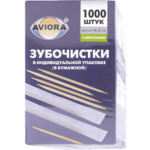 Зубочистки в индивидуальной упаковке с ментолом