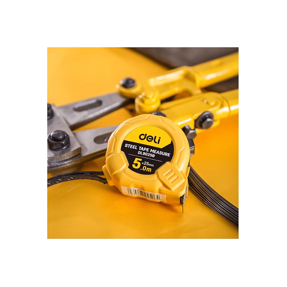 Рулетка Deli YS EDL9025B, 5 м х 25 мм, желтый, черный - 5