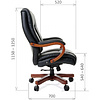 Кресло для руководителя "Chairman 403", кожа, металл, дерево, черный - 5