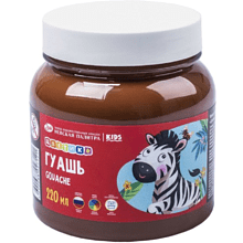 Гуашь "Цветик", коричневая, 220 мл., банка