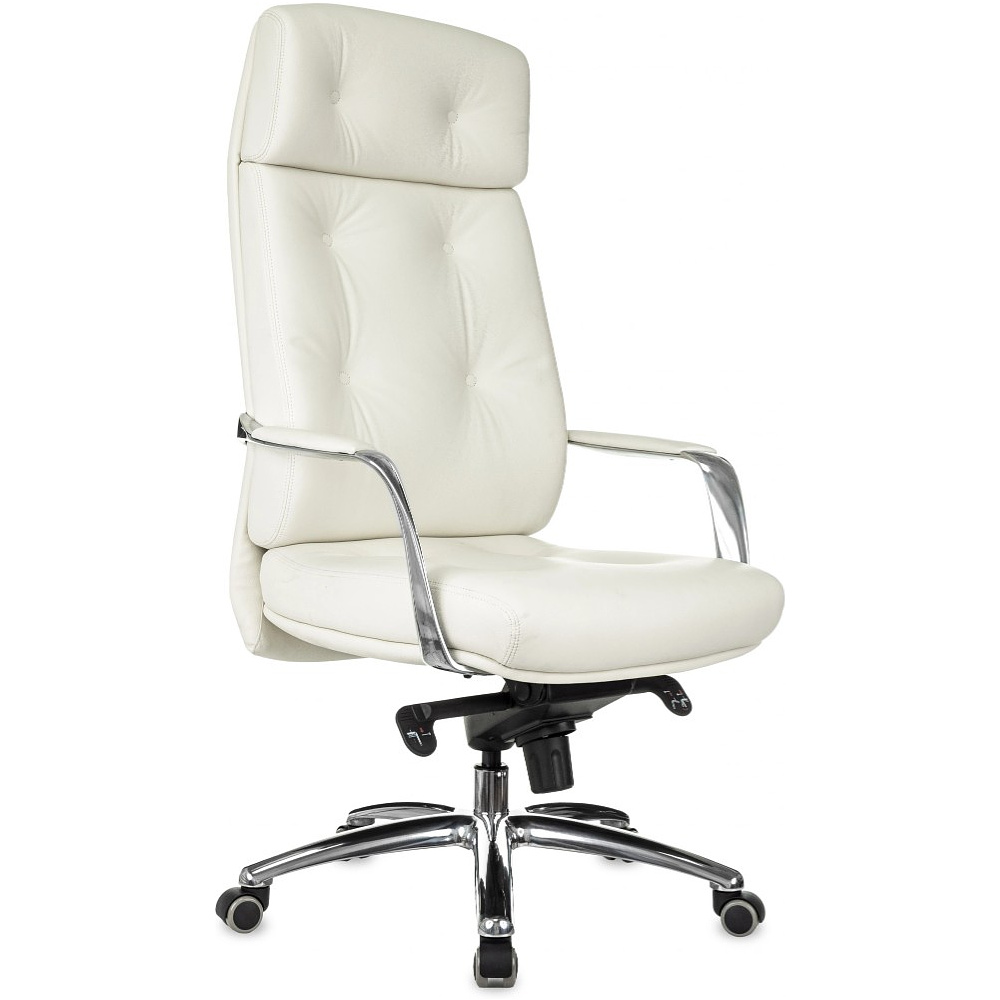 Кресло для руководителя Бюрократ DAO, кожа, белый