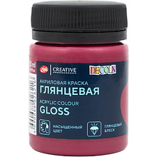 Краска акриловая глянцевая "Декола", 392 марсала, 50 мл., банка
