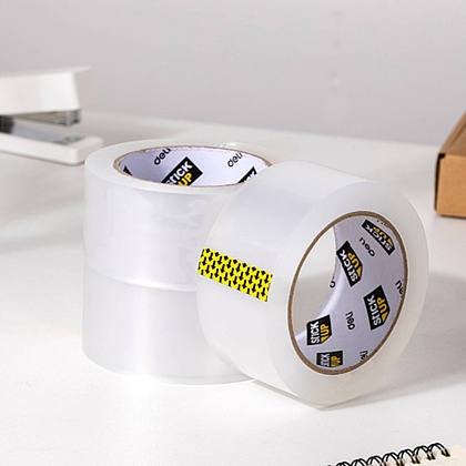 Клейкая лента упаковочная "Deli", 48х36,6 мм/м, 45 мкм, прозрачная - 2