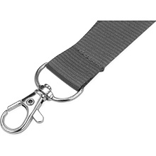 Тесьма с карабином для бэйджа "8391", 900x20 мм, серый