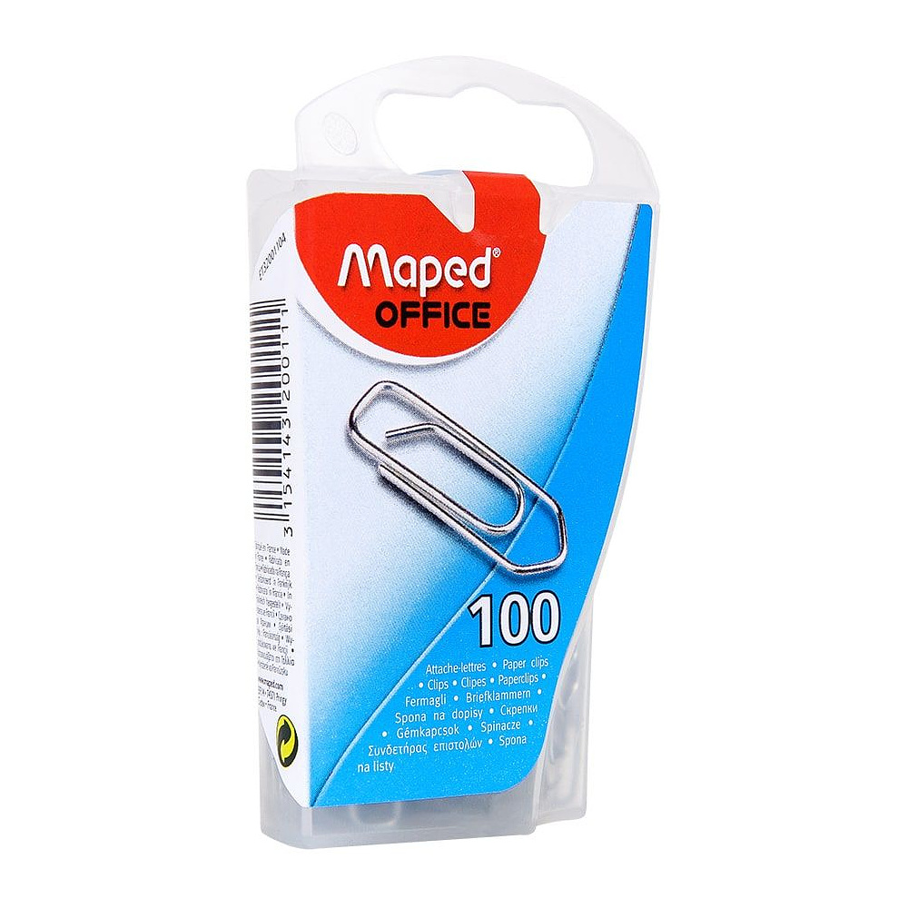 Скрепки Maped, 25 мм, 100 шт, металлик
