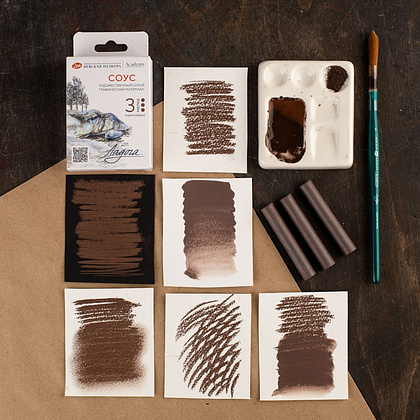 Соус "Ладога", набор мелков, 3 цвета, коричневый - 5