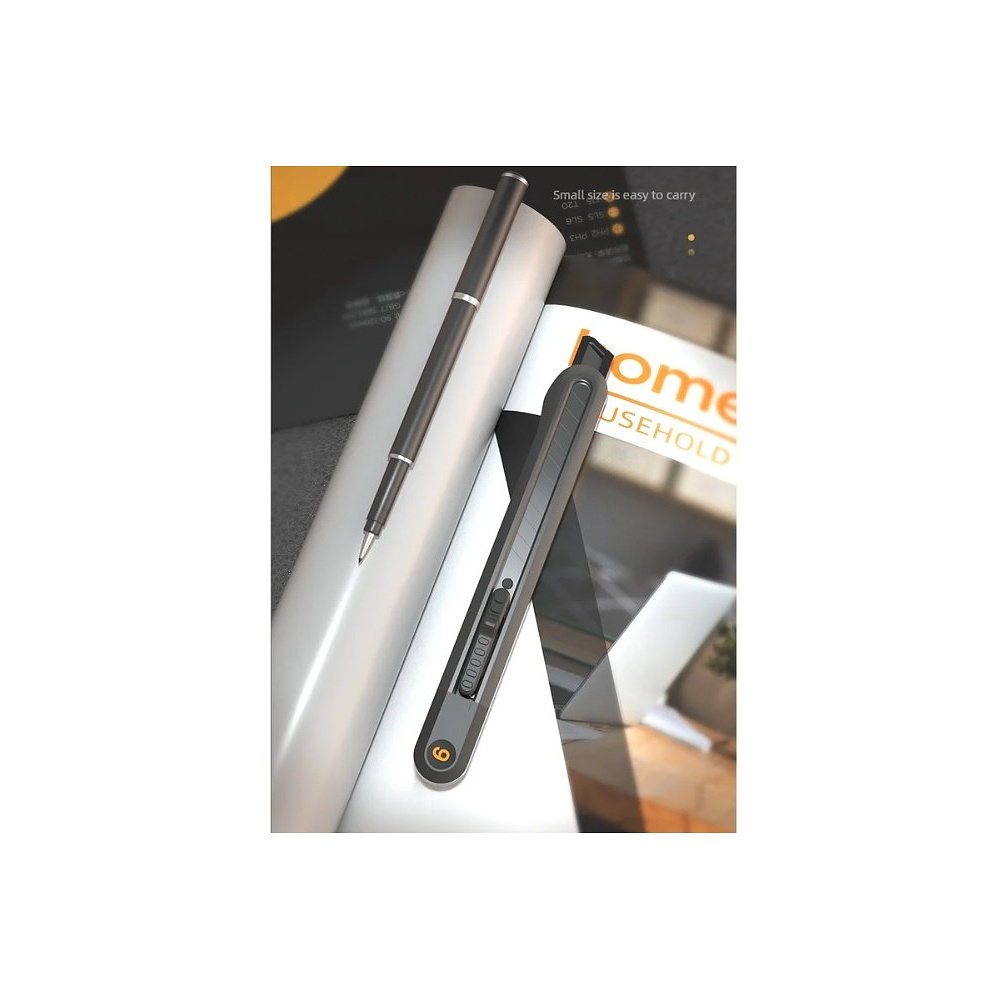 Нож для бумаги "Deli Home", 9 мм, чёрный - 5