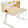 Стол Ergosmart регулируемый Galleon, 1200х700х(520-760) мм, гевея беленая, с книжной полкой - 7