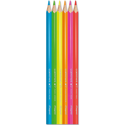 Цветные карандаши флуоресцентные Maped "Color'Peps Fluo", 6 цветов - 2