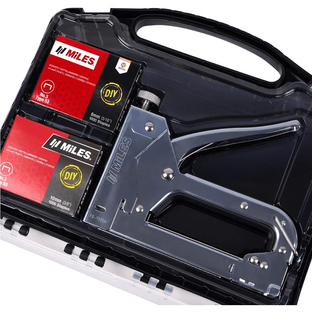 Набор инструментов Miles "5585KM3-D8-D10", степлер скобозабивной + скобы - 4