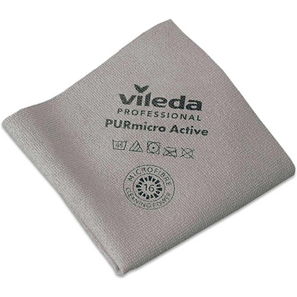 Салфетка универсальная Vileda "ПУРмикро Актив", 38x35 см, 1 шт/упак, серый