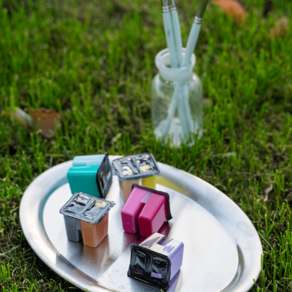 Краски акриловые"Himi Jelly Cup", набор 48 цветов, 12 мл, кювета, пластиковый футляр - 21