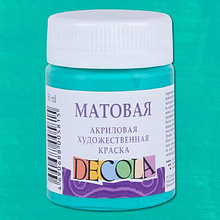Краска акриловая матовая "Декола", 735 мятная, 50 мл., банка