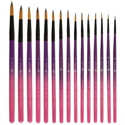 Кисть "Decola", двухцветная, синтетика, круглая, №00 - 2