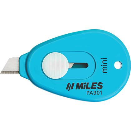 Нож для бумаги малый "Kangaro Miles", 9 мм, голубой