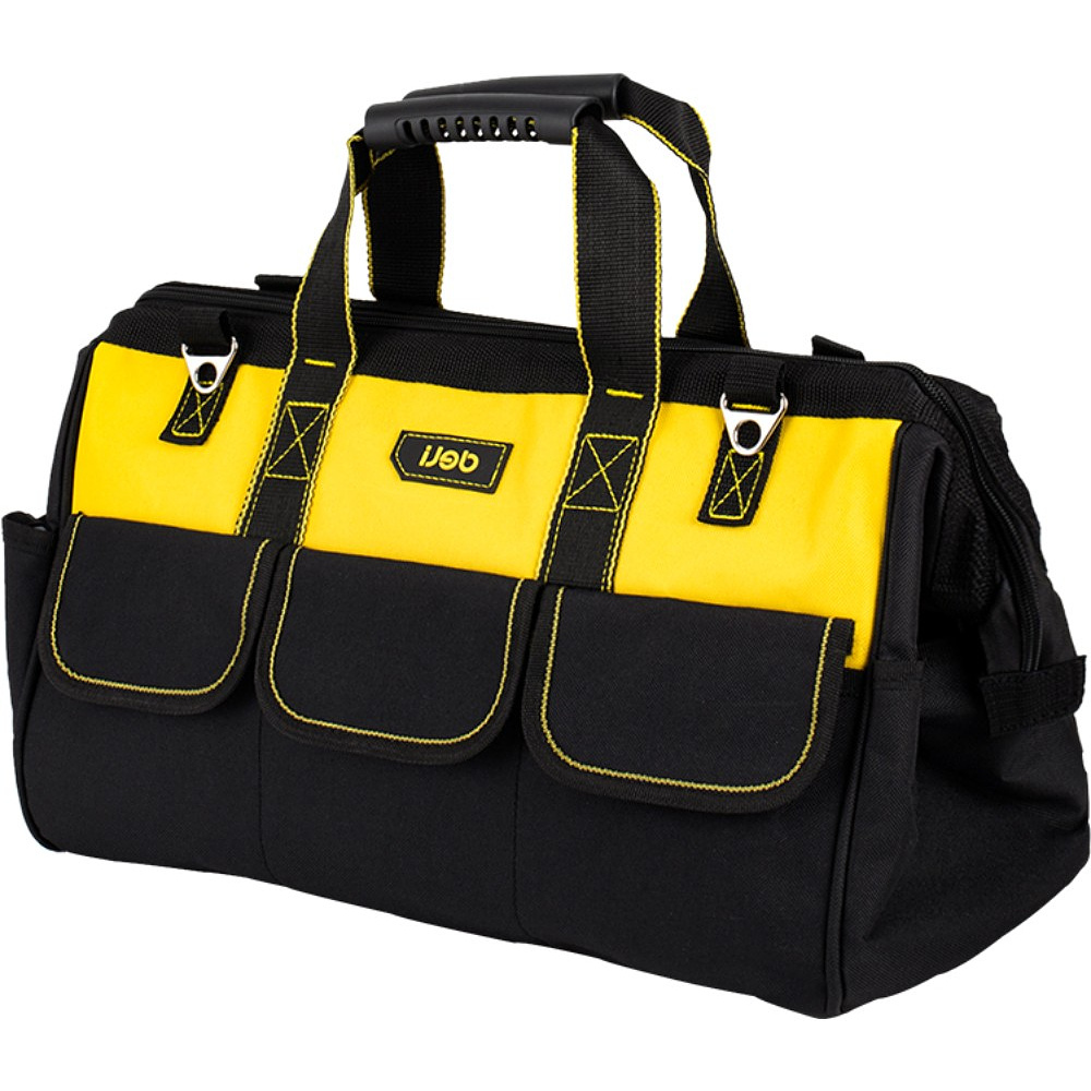 Сумка для инструментов Deli "EDL430118", 430x200x290 мм, 14 карманов, черный, желтый