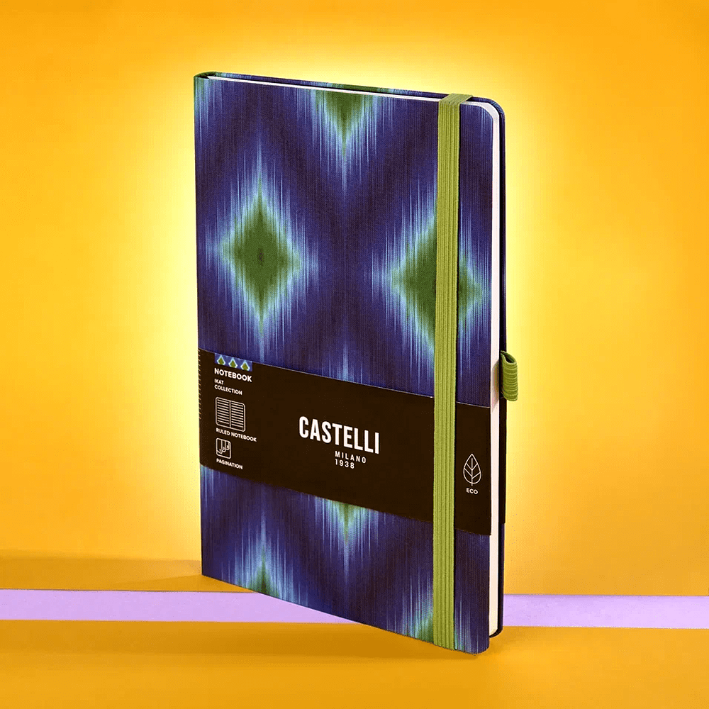 Блокнот "Ikat blue emerald", А5, 96 листов, фиолетовый, зеленый - 5