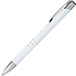 Ручка шариковая автоматическая "Ascot", 0.7 мм, белый, серебристый, стерж. синий
