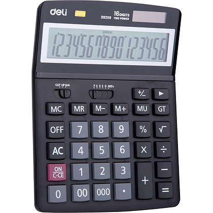 Калькулятор настольный Deli "39259", 16-разрядный, черный - 3