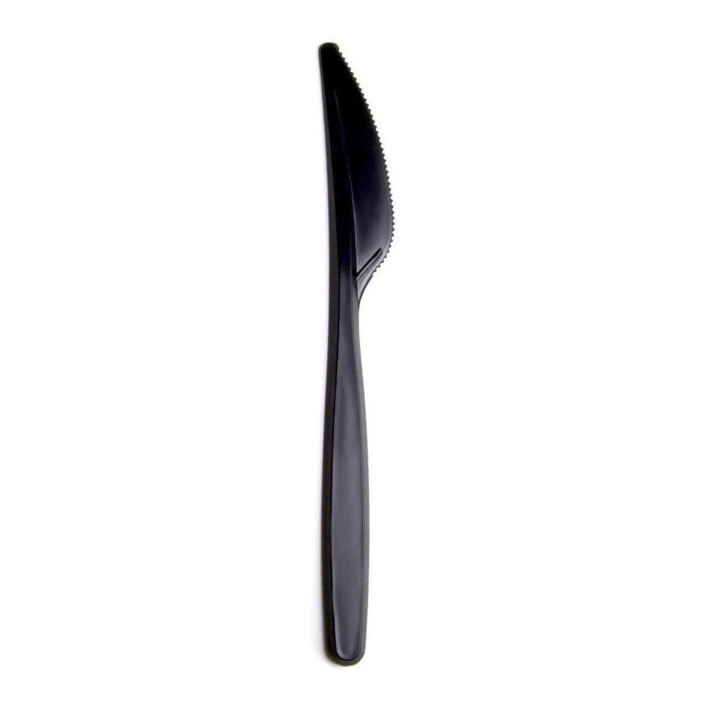 Пластиковый нож одноразовый "ЭЛИТ ОРЕЛ премиум", 180 мм, 100 шт/упак, черный