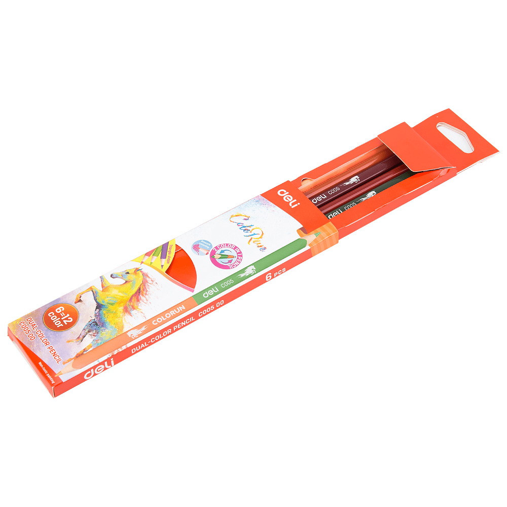 Цветные карандаши "ColoRun", двусторонние, 12 цветов - 2