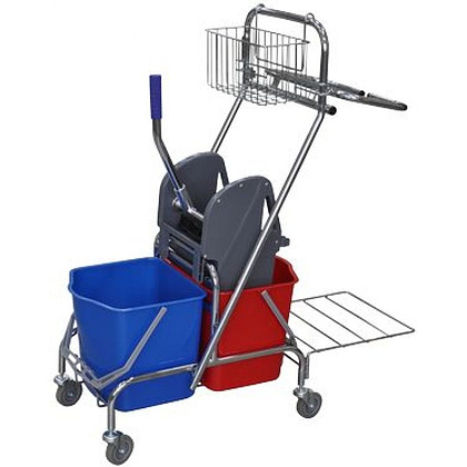 Тележка уборочная Grass Prof двойная с корзиной, 34 л 