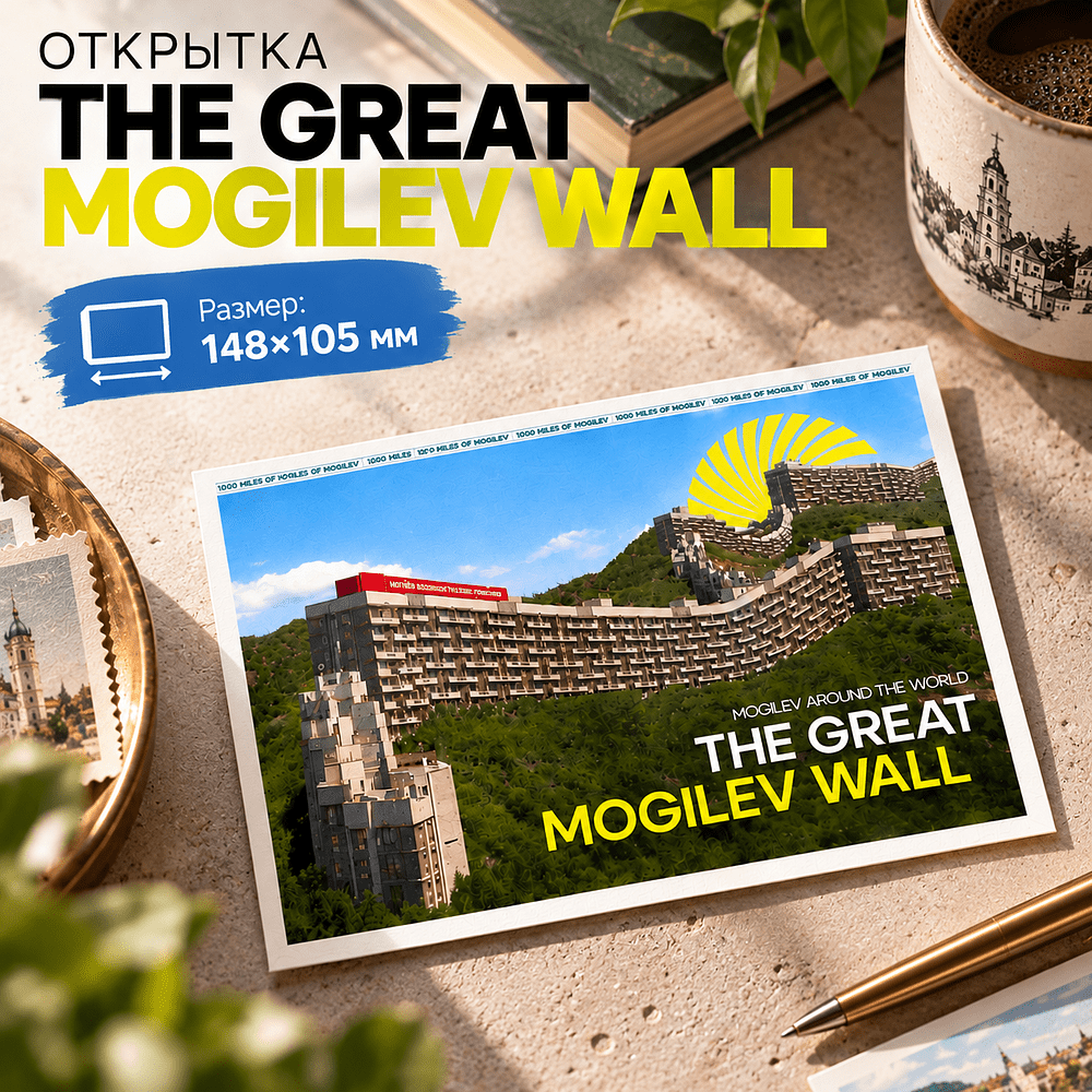 Открытка дизайнерская "The Great Mogilev wall", 148х105 мм - 2