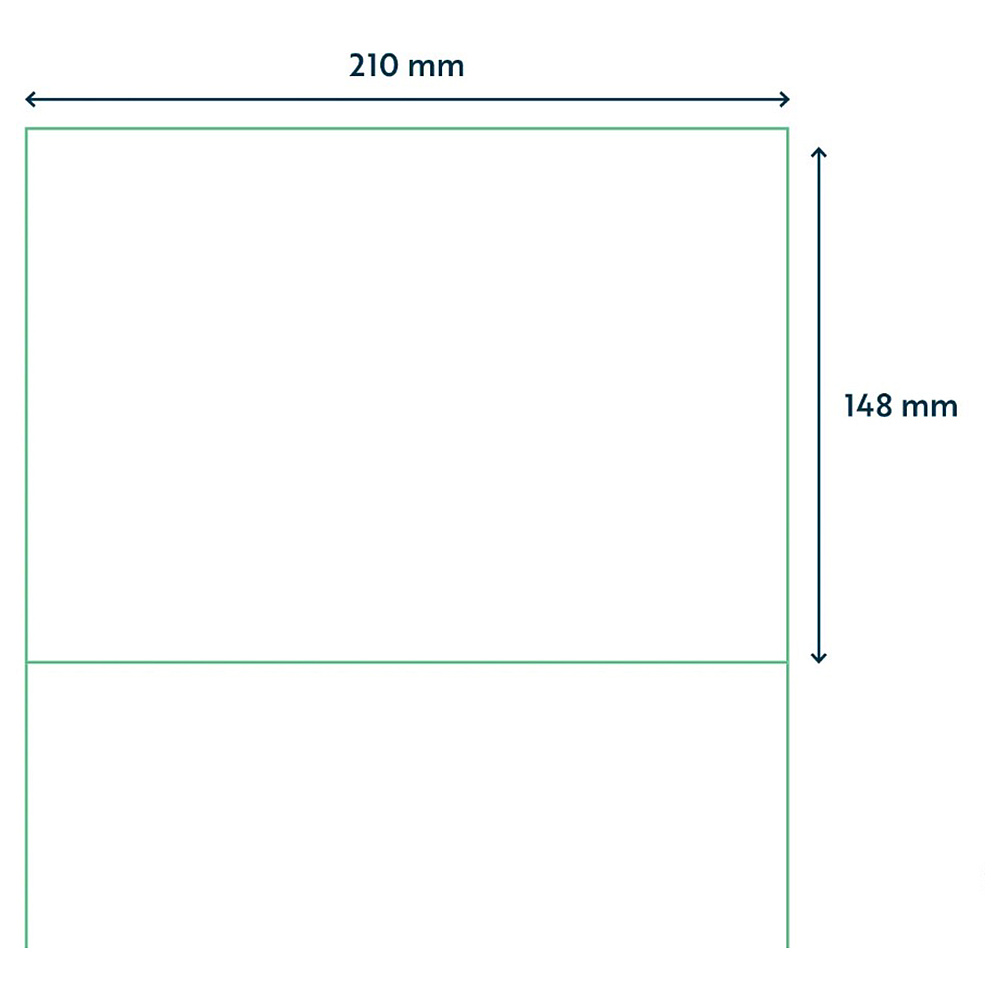 Самоклеящиеся этикетки универсальные "Rillprint", 210x148 мм, 100 листов, 2 шт, белый - 3