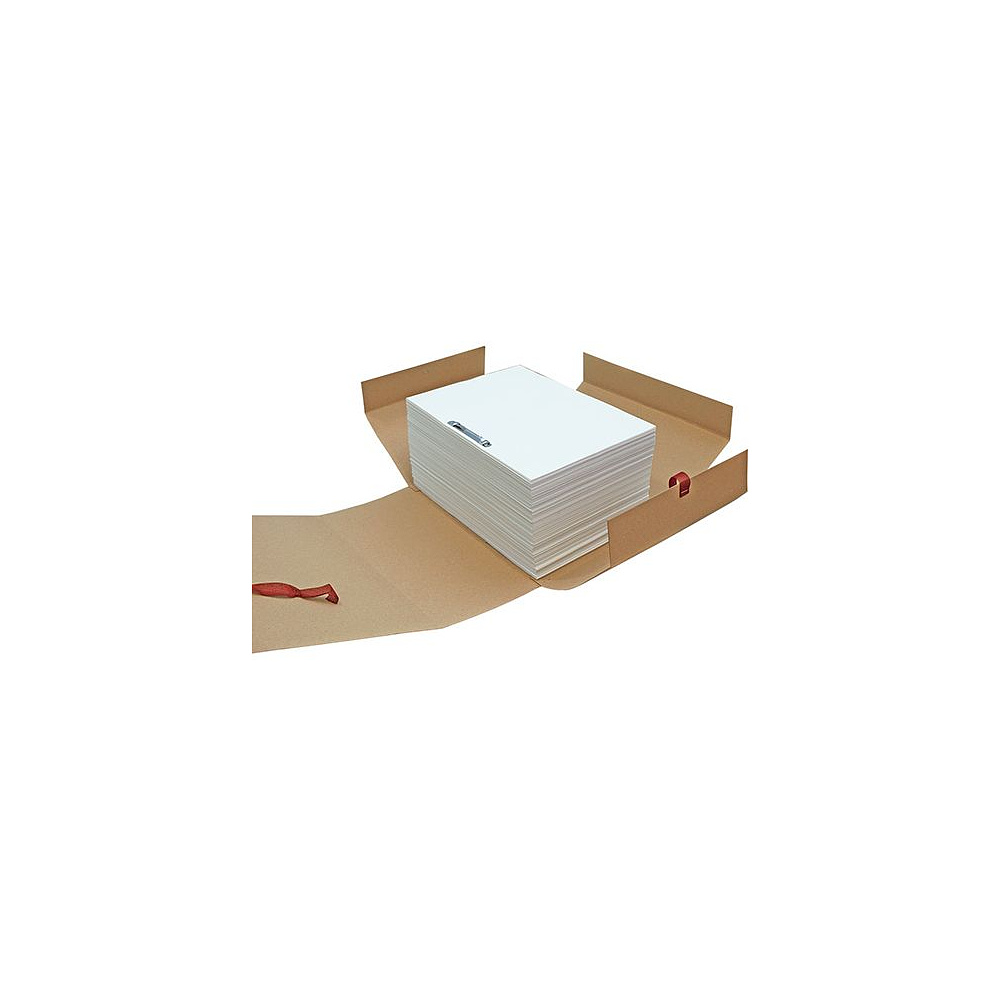 Папка-скоросшиватель с завязками, 120 мм, 4 завязки, крафт - 3