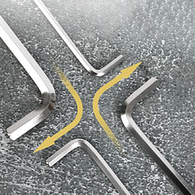 Набор ключей Г-образных Deli YS EDL230009 шестигранный, 1,5-10 мм, 9 шт., серебристый, блистер