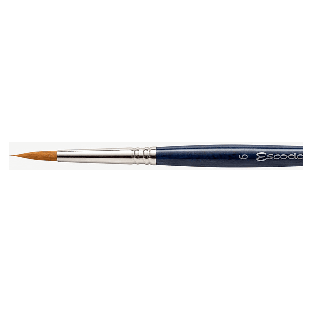 Кисть "Escoda Chronos", микс, круглая, на короткой ручке, № 6 - 2