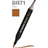 Маркер перманентный двусторонний  "Sketchmarker Brush", BR71 сиена