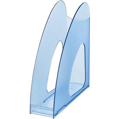 Лоток для бумаги вертикальный "Twin", прозрачный синий - 2