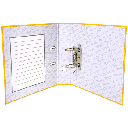 Папка-регистратор "Yesli:", А4, 75 мм, ПВХ Эко, желтый - 7