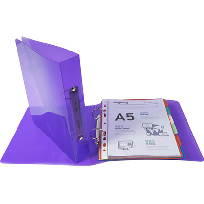 Папка на кольцах "Crystal", 2 кольца, А5, ассорти - 2