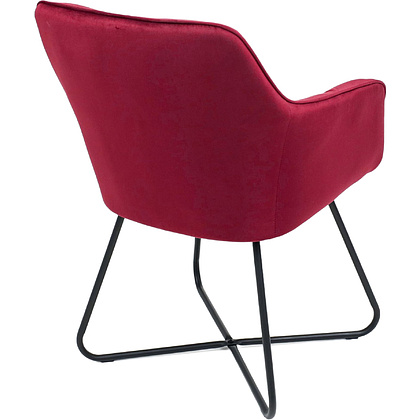 Кресло AksHome FLORIDA, велюр, бордовый, металл черный - 3