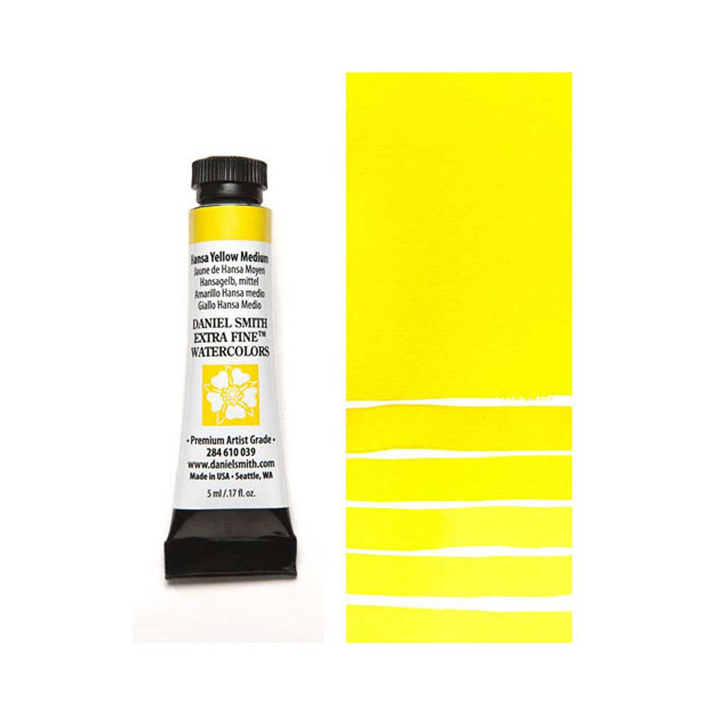 Краски акварельные "Daniel Smith", ганза желтая средняя, 5 мл, туба