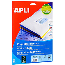Самоклеящиеся этикетки универсальные "Apli", 25 листов