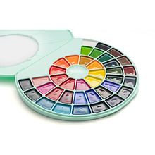 Краски акварельные "Himi", набор, 38 цветов, зелёный футляр