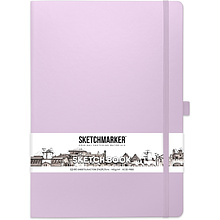 Скетчбук "Sketchmarker", 21x30 см, 140 г/м2, 80 листов, фиолетовый пастельный