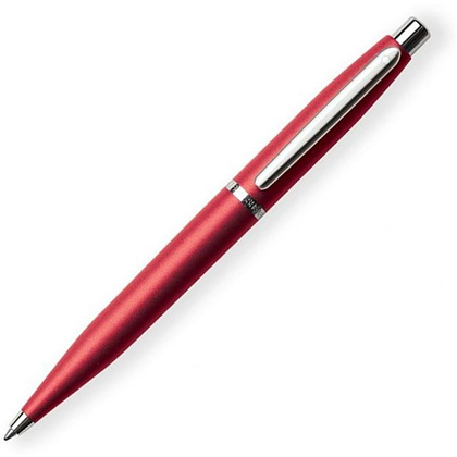 Ручка шариковая автоматическая "Sheaffer Vfm", 0.7 мм, красный, серебристый, стерж. черный