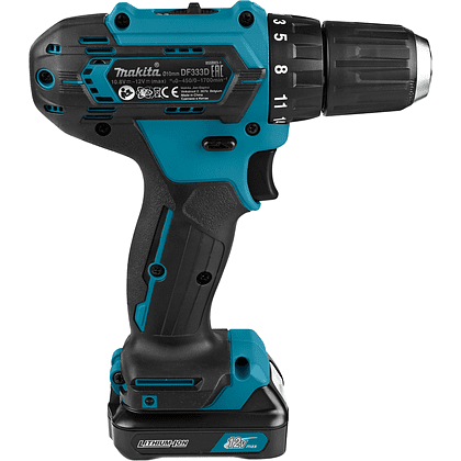 Дрель-шуруповерт аккумуляторная MAKITA DF333DWYE, 12 В, 30 Нм, 1.5Ачx2 - 6