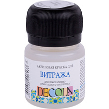 Краска акриловая для витража "Декола", 106 бесцветная, 20 мл., банка