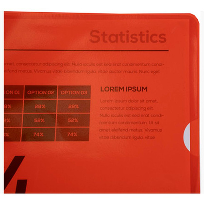 Папка-уголок "Exacompta", А4, 130 мк, прозрачный, красный - 4