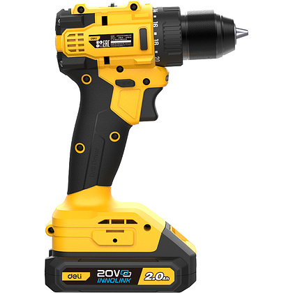 Аккумуляторная дрель-шуруповерт Deli YS EDC120 20 В, 45 Нм, 2 АКБ, 2 Ач, сумка - 5