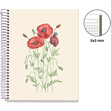 Тетрадь "Entredos Papaver Rhoeda", А5, 80 листов, в клетку, бежевый