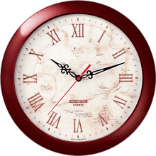 Часы настенные "973889", бордовый