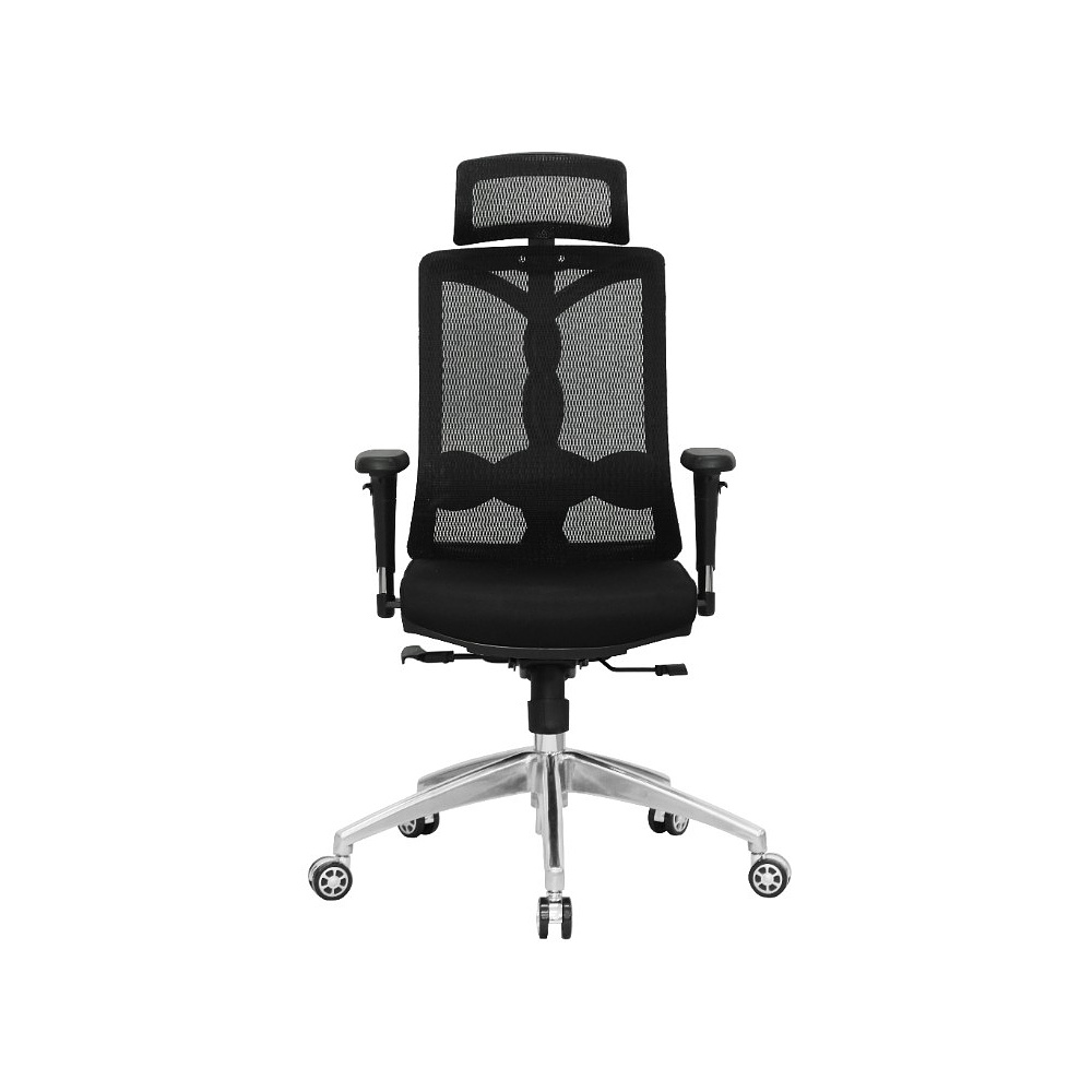 Кресло для руководителя EVOLUTION "FUSION Fabric", ткань, сетка, металл, черный - 3